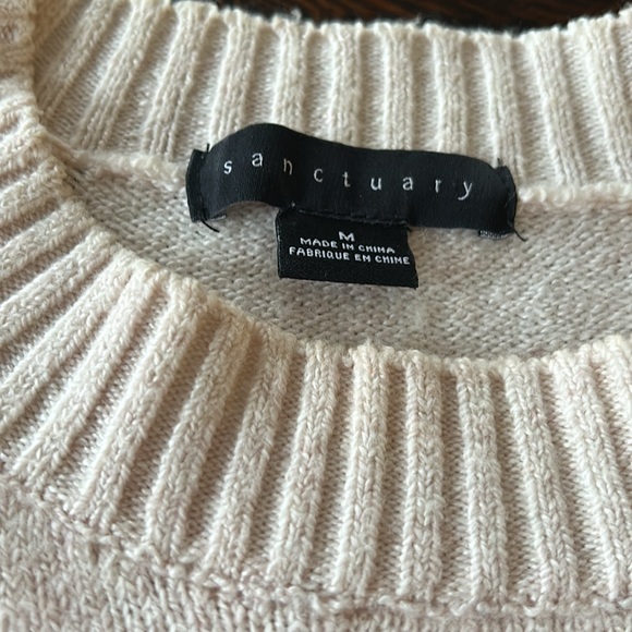 Sanctuary Cream Sweater with Tassels size Medium - Picture 6 of 13